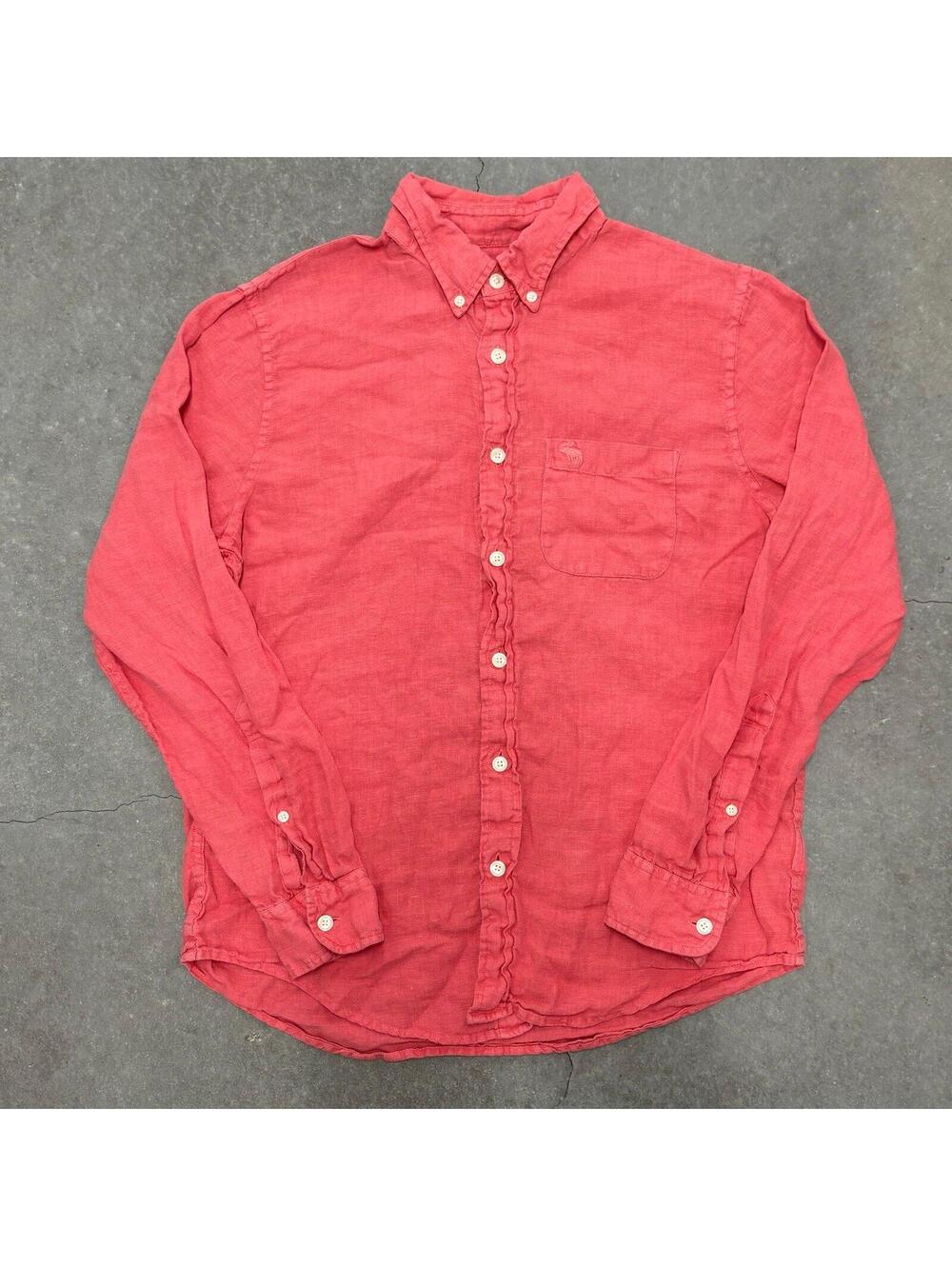 Abercrombie & Fitch Pink Linen Shirt